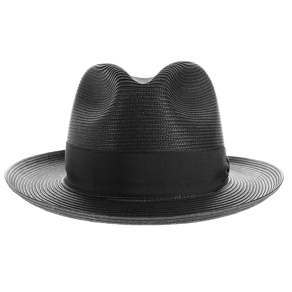 Classic Blue Straw Fedora Hat - Image 22