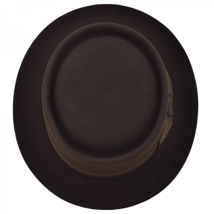 Classic Pork Pie Fur Felt Hat in Brown - Image 5