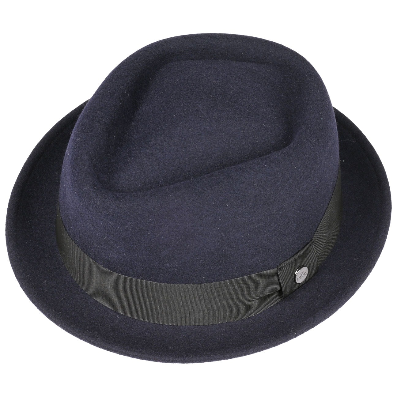 Classic Pork Pie Wool Felt Fedora Hat - Image 6