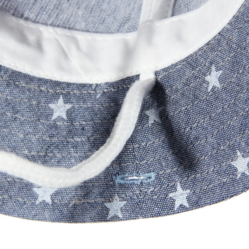 Cotton Cartoon Stars Printed Soft Baby Bucket Hat - Image 13