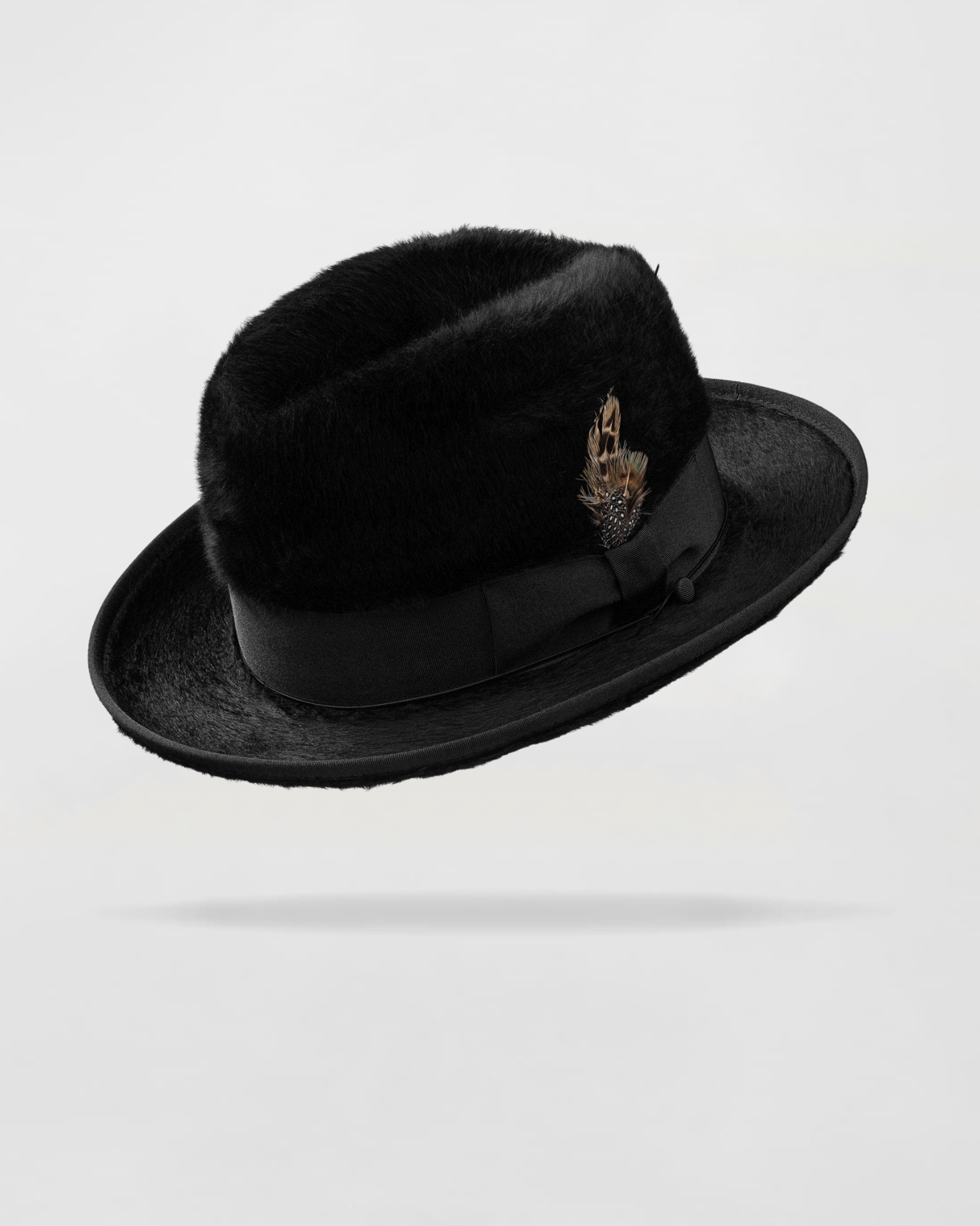 Dapper Gent's Fedora Homburg Beaver Hat - Image 6