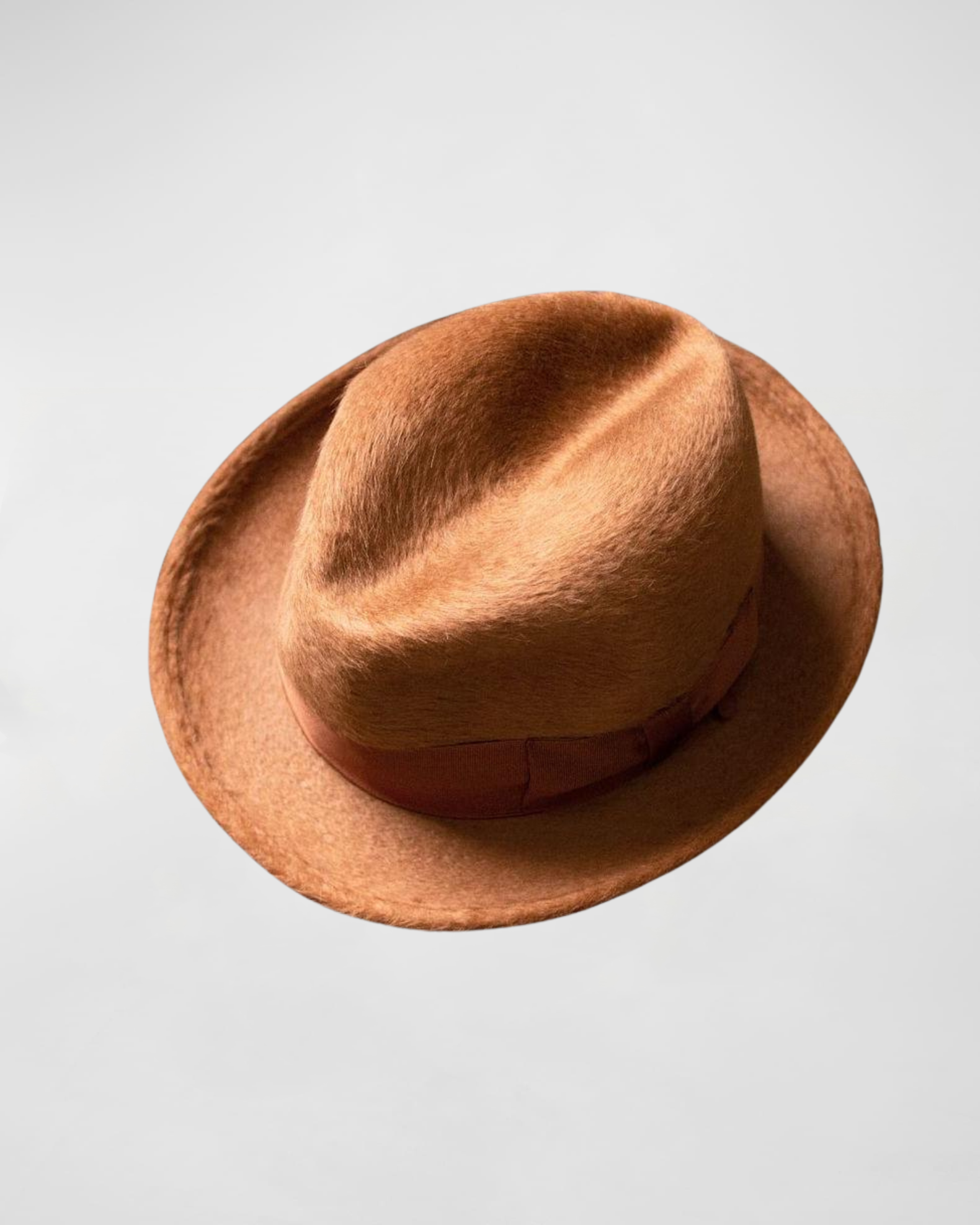 Dapper Gent's Fedora Homburg Beaver Hat - Image 2