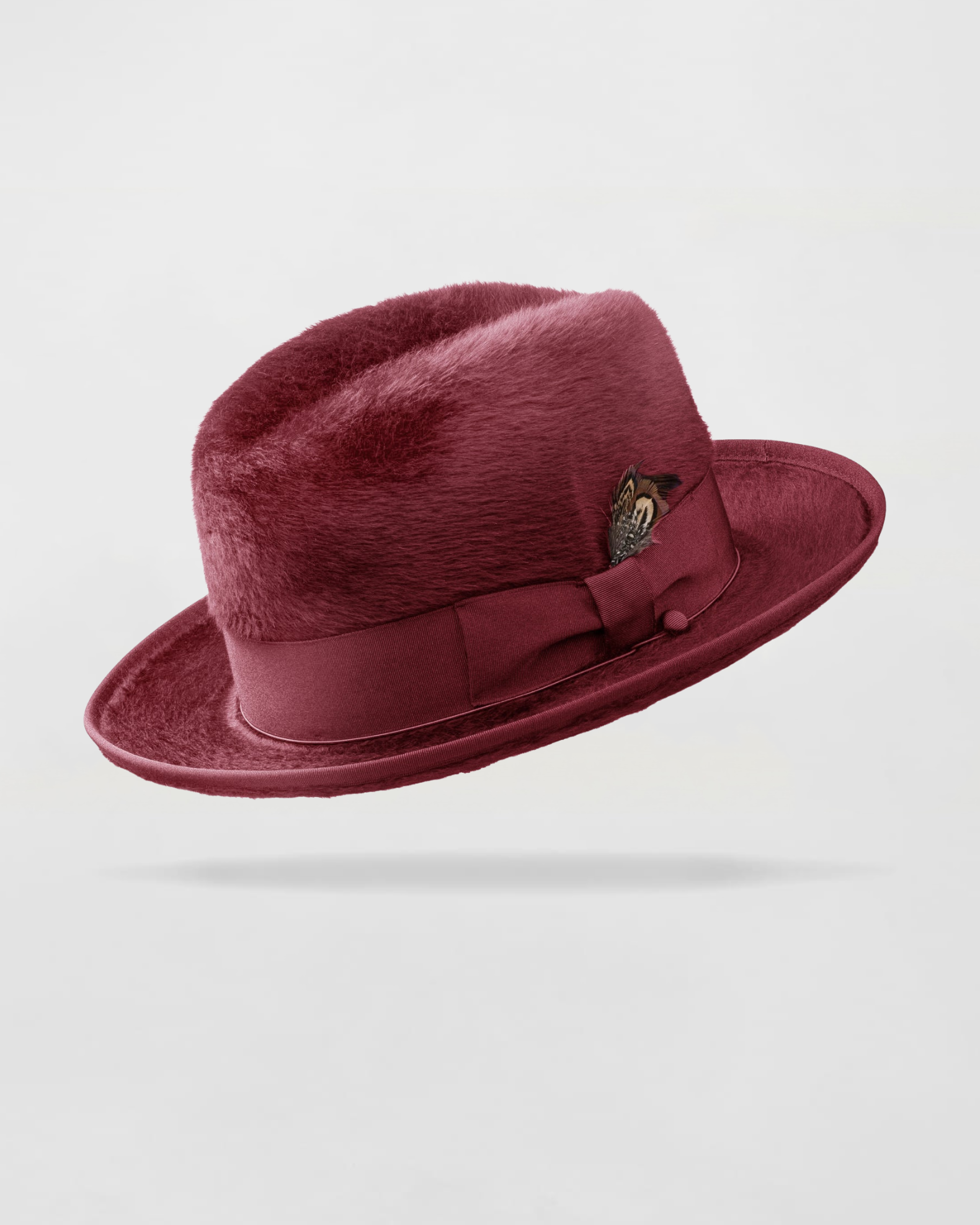 Dapper Gent's Fedora Homburg Beaver Hat - Image 3
