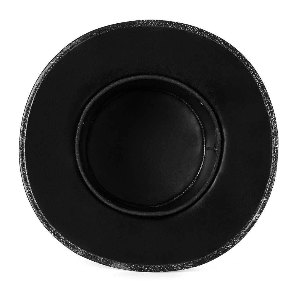 Leather Black Top Hat - Image 4