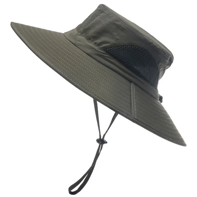 Men and Women Large Brim Waterproof Breathable Outdoor Quick Dry Boonie Hat - Image 13