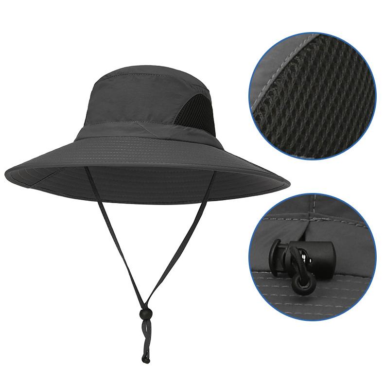 Men and Women Large Brim Waterproof Breathable Outdoor Quick Dry Boonie Hat - Image 11