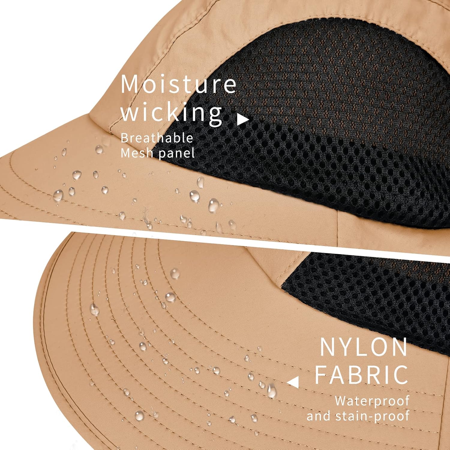 Sun Hat for Men Women with Neck Flap,UPF 50+ UV Protective Hiking Fishing Hats - Image 5