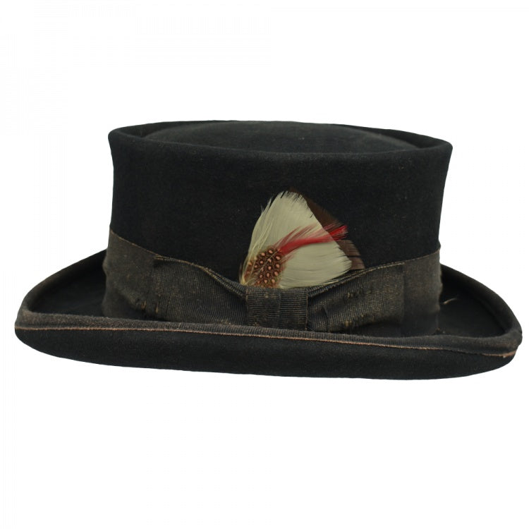 Vintage Vogue Funky Aged Top Hat in Brown - Image 26