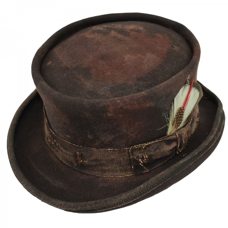 Vintage Vogue Funky Aged Top Hat in Brown - Image 2