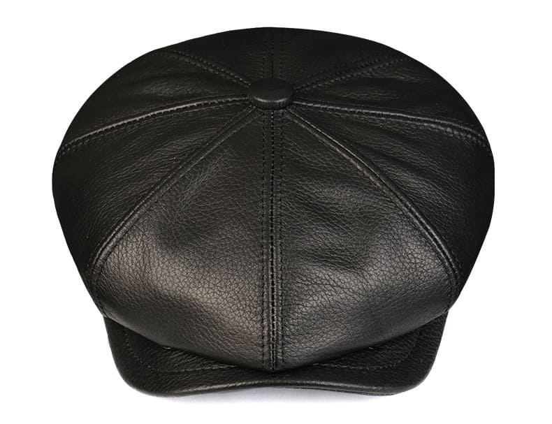 Wembley Genuine Leather Newsboy Cap - Image 7