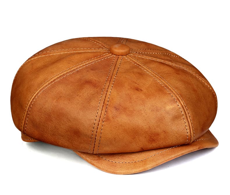 Wembley Genuine Leather Newsboy Cap - Image 3