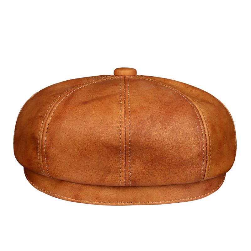 Wembley Genuine Leather Newsboy Cap - Image 5