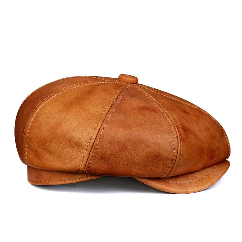 Wembley Genuine Leather Newsboy Cap - Image 4