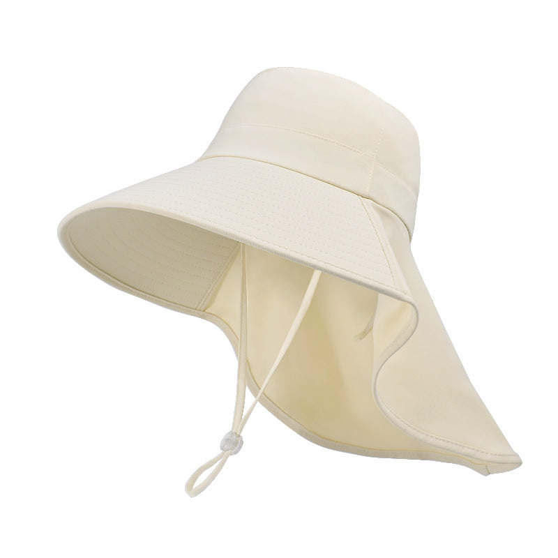 Women Outdoor Neck UV Protection Wide Brim Bucket Hat - Image 14
