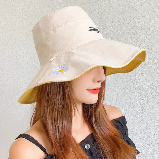 Women's Double-sided Large Brim Sun Hat - Image 11