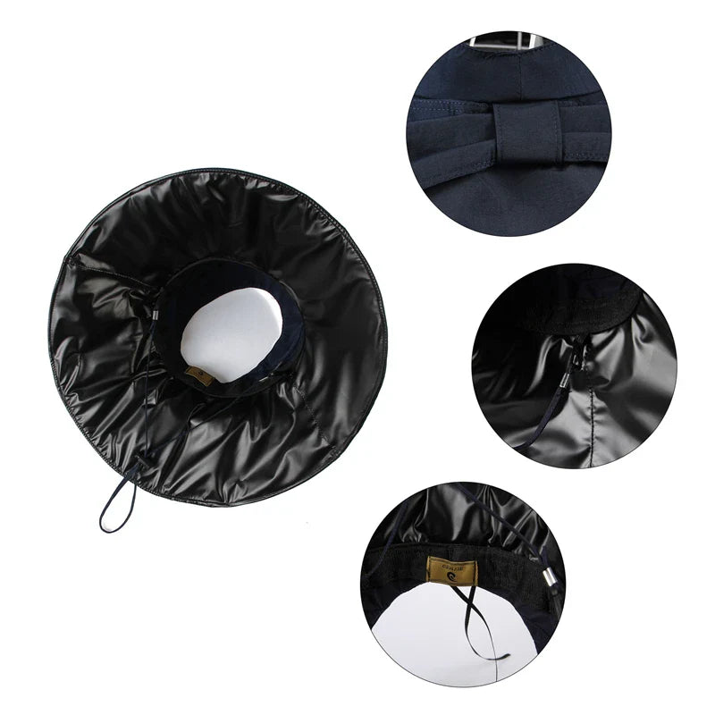 Womens Wide Brim Hollow Bucket Hat Breathable - Image 6