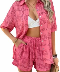 Boho Tropical Print Suit HI15