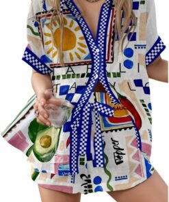 Graffiti Graphic Beachwear Set HI20