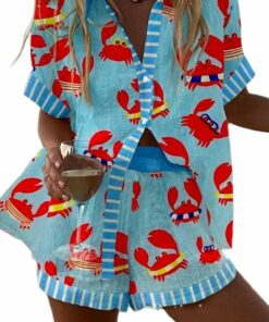 Lobster Dark Blue Beach Set HI11