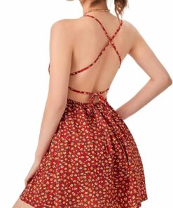 Red Multi Cami Mini Dress HI35