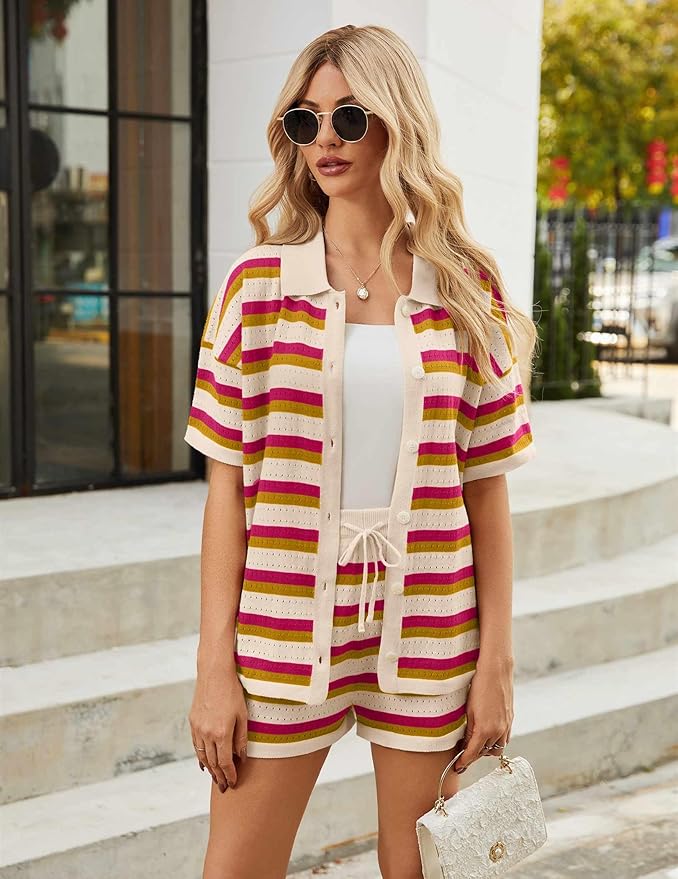 Short Sleeve Outfits Set HI3 - Image 2