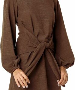 Tie Waist Sweater Pencil Dress HI49