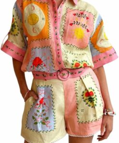 Vintage Summer Collar Button Sets HI17